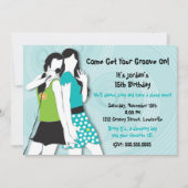 Angesagte Mädchen singen Einladung (Vorderseite)