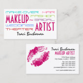 Angesagte Make-upkünstler-Geschäfts-Karten Visitenkarte (Vorne/Hinten)