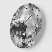 Angesagte moderne Schwarz-Grau-Abstrakte Geometrie Große Wanduhr (Winkel)