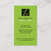 Angesagte Monogramm-Visitenkarten Visitenkarte (Rückseite)