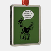 Angesagte Operation für den Austausch - Fun Quote Silbernes Ornament (Rechts)