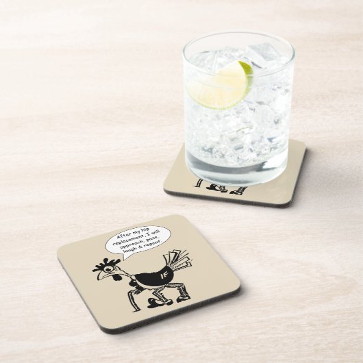 Angesagte Operation für den Austausch - Fun Quote Untersetzer (Rechte Seite)