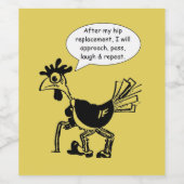 Angesagte Operation für den Austausch - Fun Quote Weinetikett (Einzelnes Label)