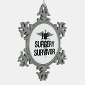 Angesagte Operation Schneeflocken Zinn-Ornament (Links)