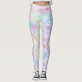 Angesagte Pastete Pink Violet Blau Grün Türkis Wir Leggings (Vorderseite)