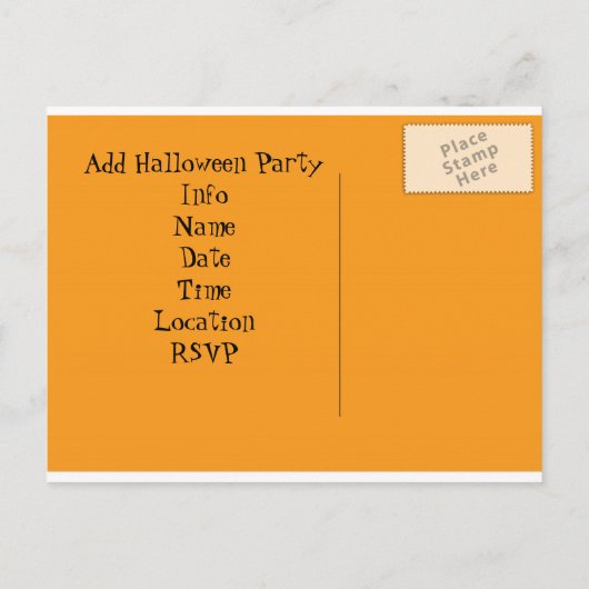 Angesagte Postkarten-Party Einladung (Rückseite)