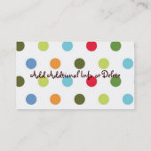 Angesagte Punkt-Lehrer-Geschäfts-Karte Visitenkarte (Rückseite)