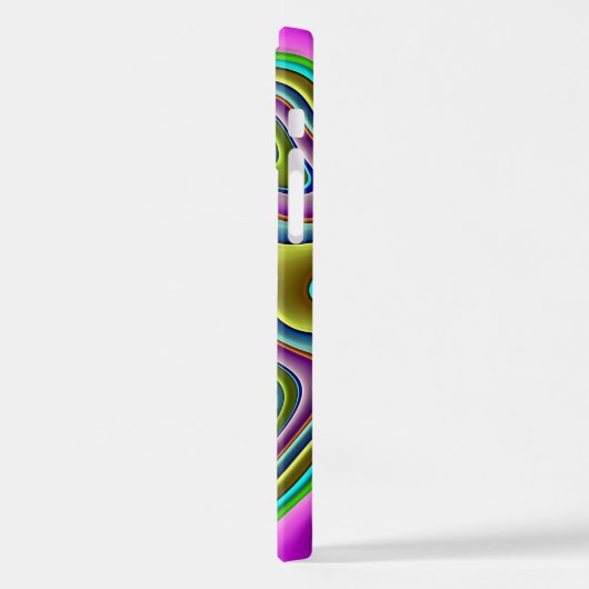 Angesagte Retro-Chic 3D-Flüssig-Art-Muster iPhone Hülle (Linke Seite)