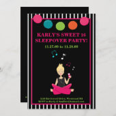 ANGESAGTE RETRO MODERN Sassy Girl Geburtstag Einladung (Vorne/Hinten)