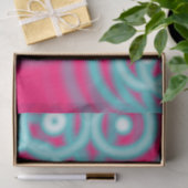 Angesagte Retrozirkel fuschia blauer Mod Seidenpapier (Geschenk)