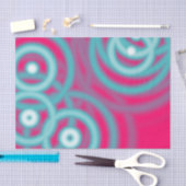 Angesagte Retrozirkel fuschia blauer Mod Seidenpapier (Handwerk)