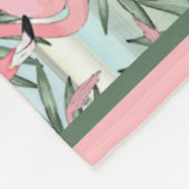 Angesagte rosa Flamingos Niedliche Palmenblätter K Fleecedecke (Ecke)