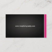 Angesagte rosa und schwarze visitenkarte (Rückseite)