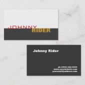 Angesagte Typografie-Geschäftskarte Visitenkarte (Vorne/Hinten)