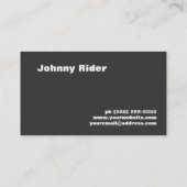 Angesagte Typografie-Geschäftskarte Visitenkarte (Rückseite)