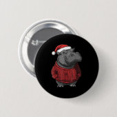 Angesagte Ugly Sweater Weihnachtsmannmütze Weihnac Button (Vorne & Hinten)