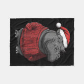 Angesagte Ugly Sweater Weihnachtsmannmütze Weihnac Fleecedecke (Vorderseite (Horizontal))