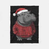 Angesagte Ugly Sweater Weihnachtsmannmütze Weihnac Fleecedecke (Vorderseite)