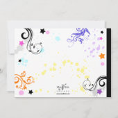 Angesagte und bunte Bowlings-Einladung Einladung (Rückseite)