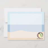 Angesagte und Fun Beach Ball Note Card Einladung (Rückseite)