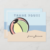 Angesagte und Fun Beach Ball Note Card Einladung (Vorne/Hinten)