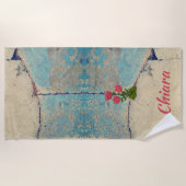 Angesagte und Hübsche Rose von Beton Beach Handtuc Strandtuch (Vorderseite)