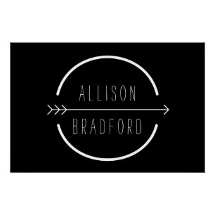 Angesagte und rustikale Arrow-Logo-Download Poster