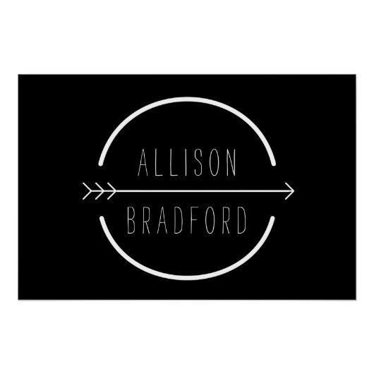 Angesagte und rustikale Arrow-Logo-Download Poster (Vorderseite)