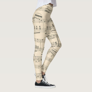 angesagte Vintage Musiknote für Mädchen Leggings