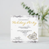 Angesagte Weihnachtsfeier Snowflake Einladungen (Stehend Vorderseite)