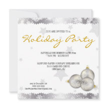Angesagte Weihnachtsfeier Snowflake Einladungen