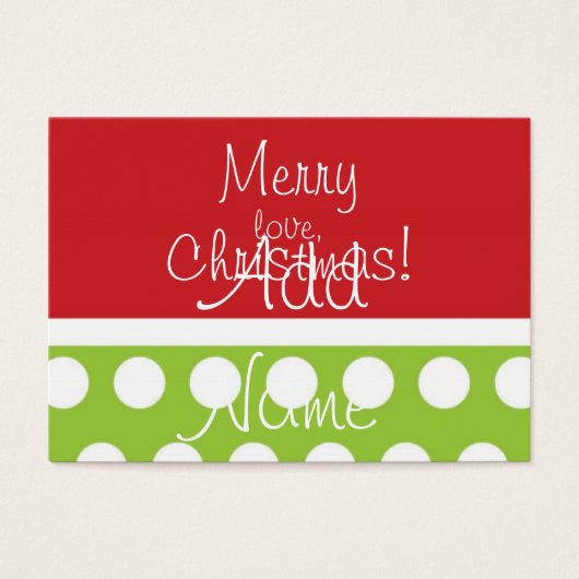 Angesagte Weihnachtsgeschenke Tags (Vorderseite)