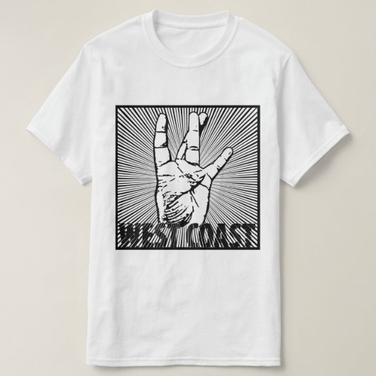Angesagte Westküste T-Shirt (Design vorne)