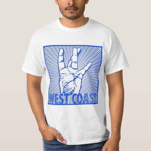 Angesagte Westküste T-Shirt (Vorderseite)