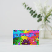 angesagte wilde groovy Siebzigerjahre Farben Visitenkarte (Stehend Vorderseite)