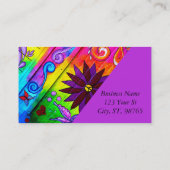 angesagte wilde groovy Siebzigerjahre Farben Visitenkarte (Rückseite)
