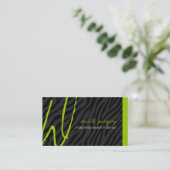Angesagte Zebra-Druck-Monogramm-Geschäfts-Karten Visitenkarte (Stehend Vorderseite)