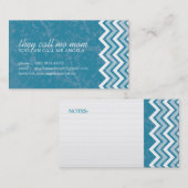 Angesagte Zickzack Mama-Karten Telefonnummerkarte (Vorne/Hinten)