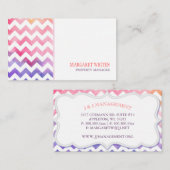 Angesagte Zickzack Moderne Minimal Visitenkarte (Vorne/Hinten)