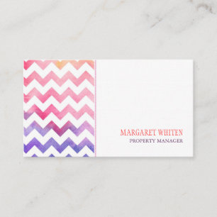 Angesagte Zickzack Moderne Minimal Visitenkarte