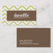 Angesagte Zickzack Visitenkarte - Geschäfts-Karte (Vorne/Hinten)