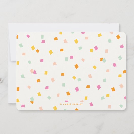 Angesagter Angesagter Geburtstag Einladung - Orang (Rückseite)