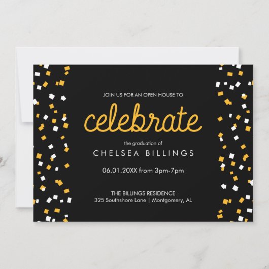 Angesagter Angesagter Hooray Abschluss Ankündigung (Rückseite)