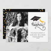 Angesagter Angesagter Hooray Abschluss Ankündigung (Vorne/Hinten)