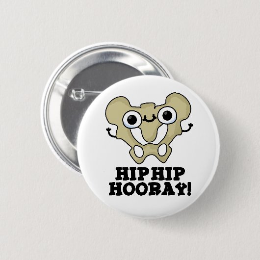 Angesagter Angesagter Hooray Funny Anatomie Pun Button (Vorne & Hinten)