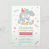 Angesagter Angesagter Urlaub! Hippo Birthday Einla Einladung (Vorne/Hinten)