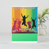 Angesagter Angesagter Urlaub! Lasst uns abprallen: Einladung (Stehend Vorderseite)