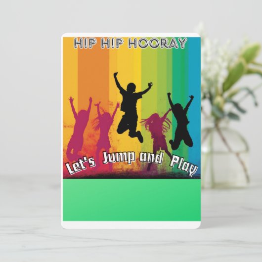 Angesagter Angesagter Urlaub! Lasst uns abprallen: Einladung (Stehend Vorderseite)