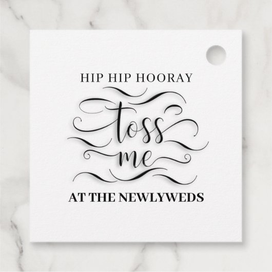 Angesagter Angesagter Urlaub Toss Me Petals Hochze Geschenkanhänger (Rückseite)