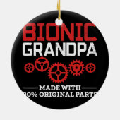 Angesagter bionischer Grandpa-Kneeaustausch Keramik Ornament (Hinten)